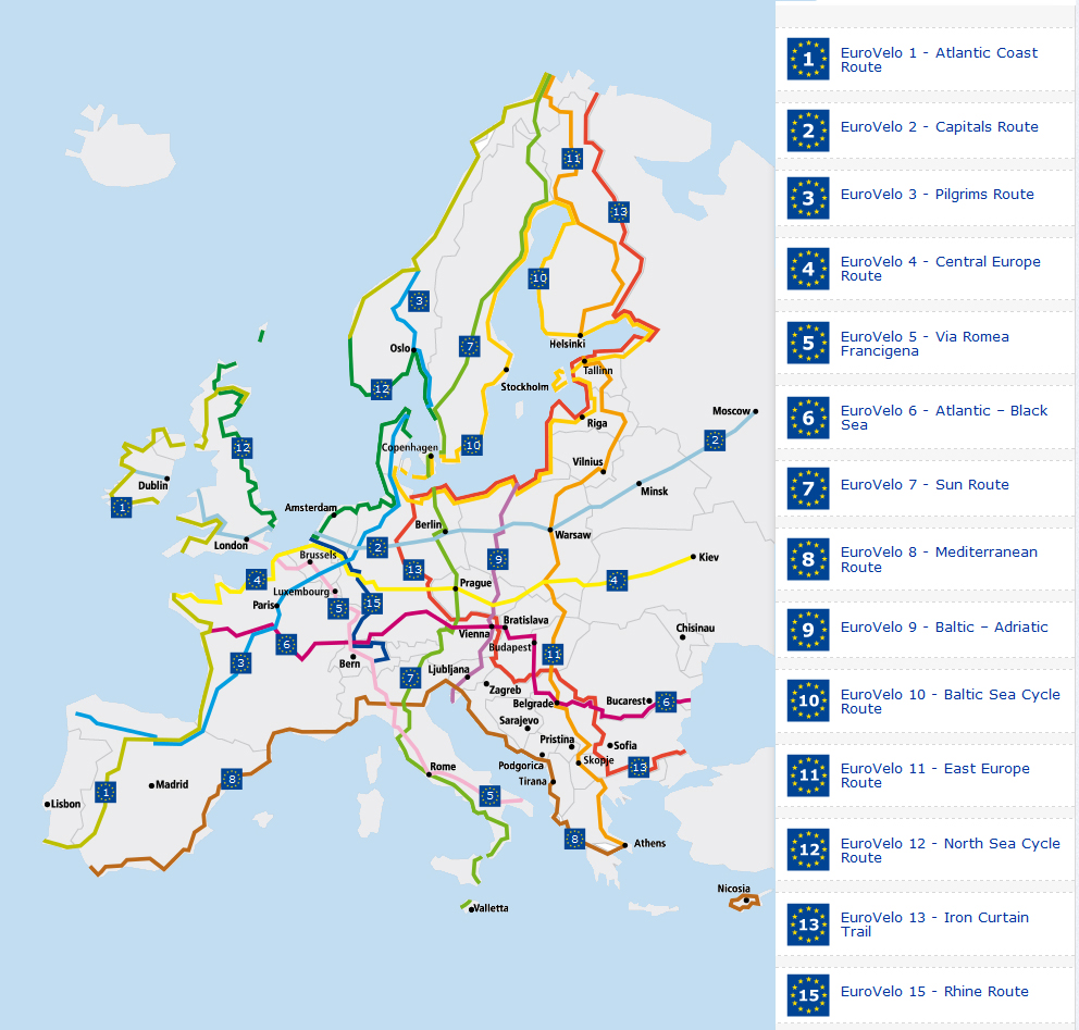eurovelo map