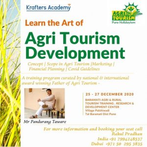 Learn the Art of AgriTourism Development @ India